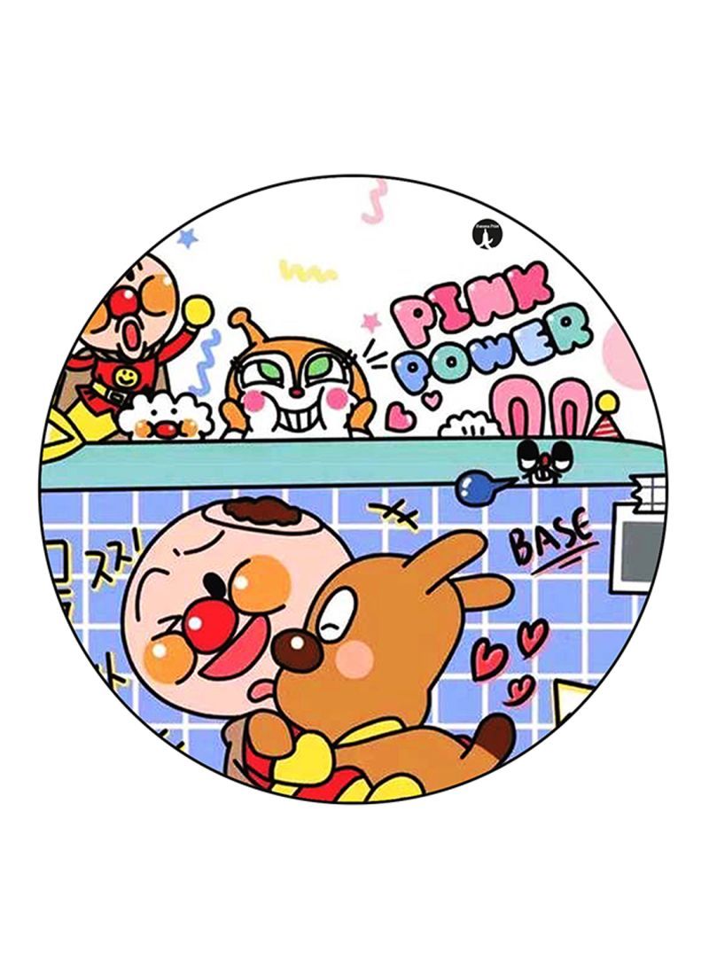 Anpanman Printed Mouse Pad Round  Multicolour