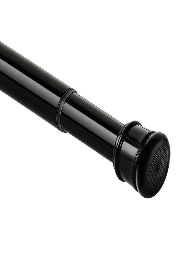 Ginbel Direct Tension Curtain Rods 27-82 Inch, 1"Diameter Shower Curtain Rod Spring Long Adjustable for Bathroom Windows Closet No Drilling No Rust, Black - Image 1