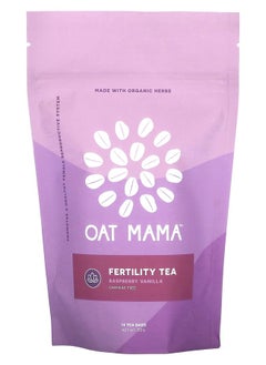 Oat Mama Fertility Tea Raspberry Vanilla Caffeine Free 14 Tea Bags 32 g 