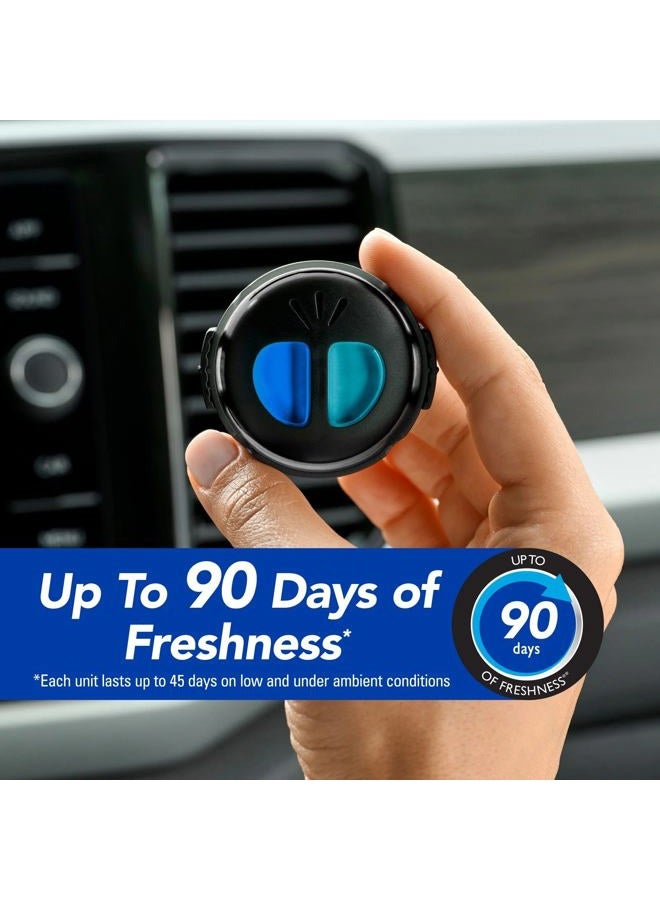 RefreshYourCar 09875 New Car/Cool Breeze Dual Scent Mini Oil Diffusers Pack of 2 Air Fresheners Smaller Discreet Design, Lasts Up to 90 Days - Image 2