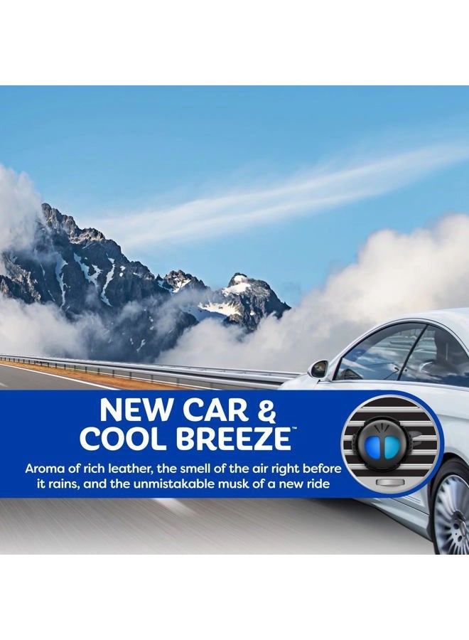 RefreshYourCar 09875 New Car/Cool Breeze Dual Scent Mini Oil Diffusers Pack of 2 Air Fresheners Smaller Discreet Design, Lasts Up to 90 Days - Image 3