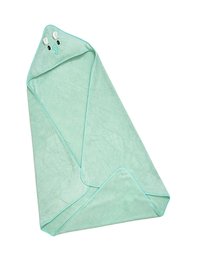 بيبي كلو Mint Elephant Baby Towel with Hood Wrap