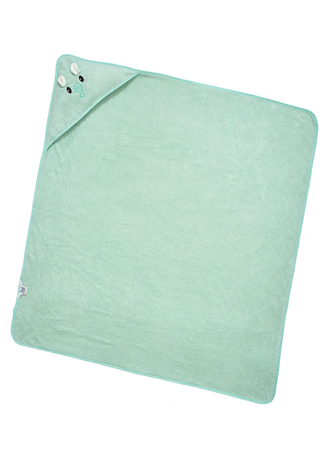 بيبي كلو Mint Elephant Baby Towel with Hood Wrap