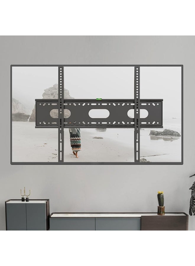 Wall Mount TV Bracket for 85 Inch OLED/LCD Screen – Heavy-Duty Fixed Black Stand - Image 1