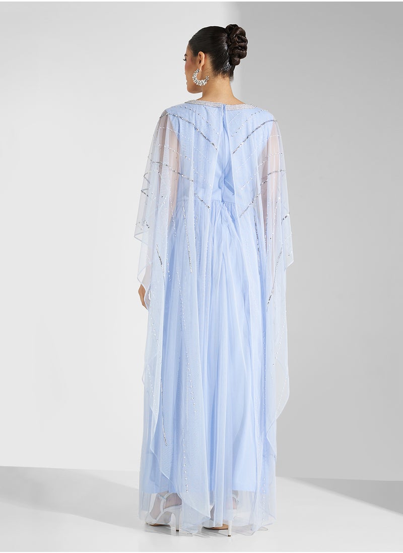 Amelia Rose Embellished Crew Neck Dress  - Image 2
