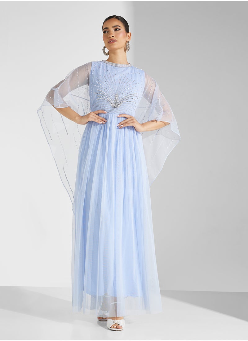 Amelia Rose Embellished Crew Neck Dress  - Image 4