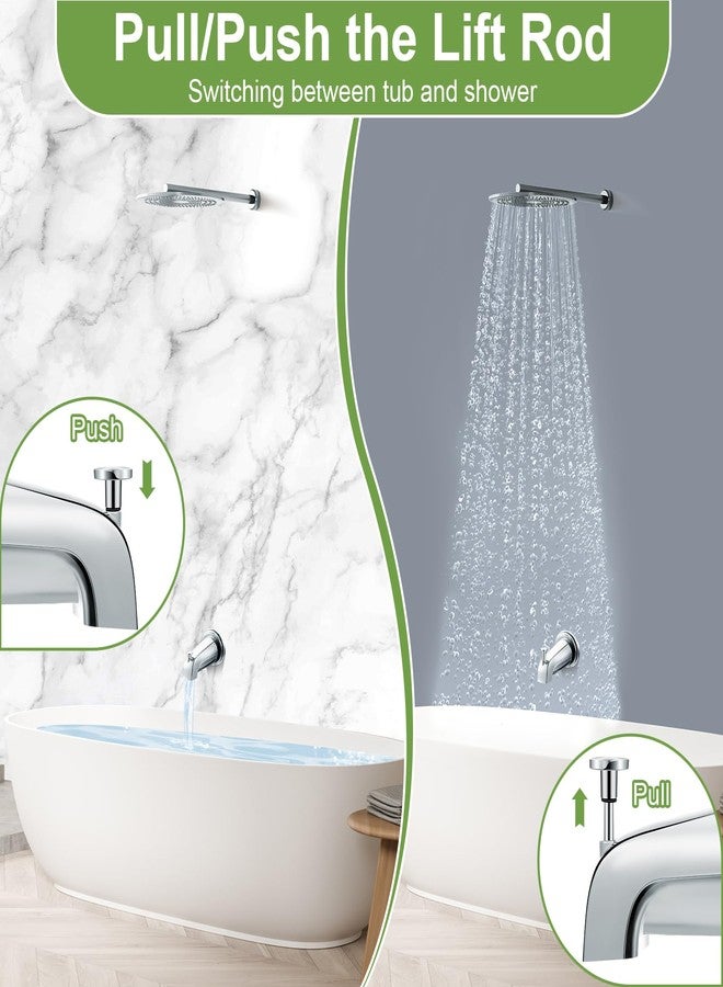 Enhon Tub Spout, Universal Fits 1/2'' Copper Pipe, 1/2'' IPS and 3/4'' IPS, Bathroom Bathtub Tub Faucet Replacement with Adapters (with Diverter,Chrome) - Image 4