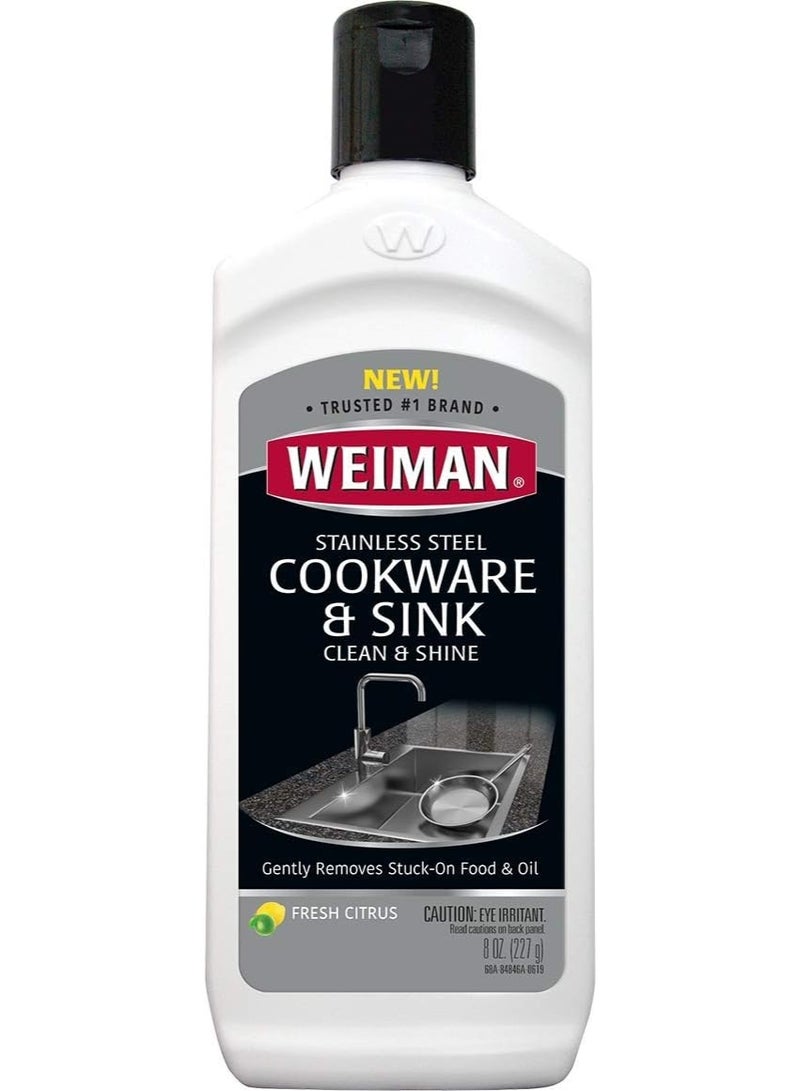 Weiman Stainless Steel Sink and Pots & Pans Cleaner and Polish  - Image 1