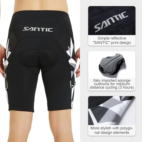 Santic Cycling Shorts Mens 3D Padded Bike Shorts for Mens Bike Bicycle Shorts Pants High Breathable 3XL - Image 5