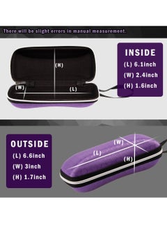 Generic 1 pcs Hardshell Sunglasses Case with Zipper, EVA Hard Shell Portable Shockproof Zipper Travel Eyeglass Case with Handle  - Image 2