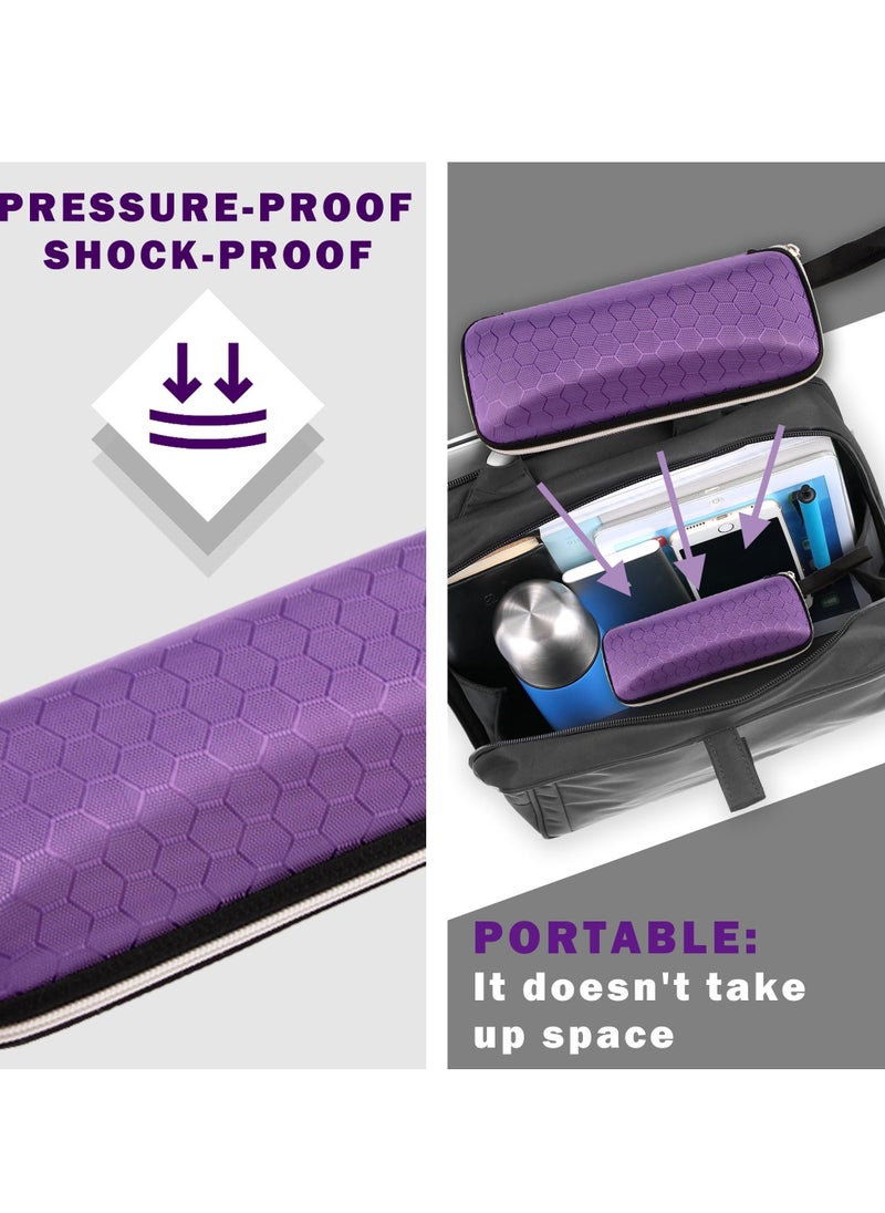 1 pcs Hardshell Sunglasses Case with Zipper, EVA Hard Shell Portable Shockproof Zipper Travel Eyeglass Case with Handle