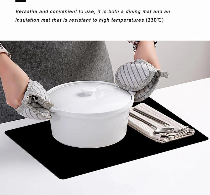 PUSCRIENO Silicone Placemats, Food-Grade Non-Slip Waterproof, Dining, Countertop Protector, Kitchen Counter Mat, Heat Resistant, Baking mat Dishwasher Safe - Image 5
