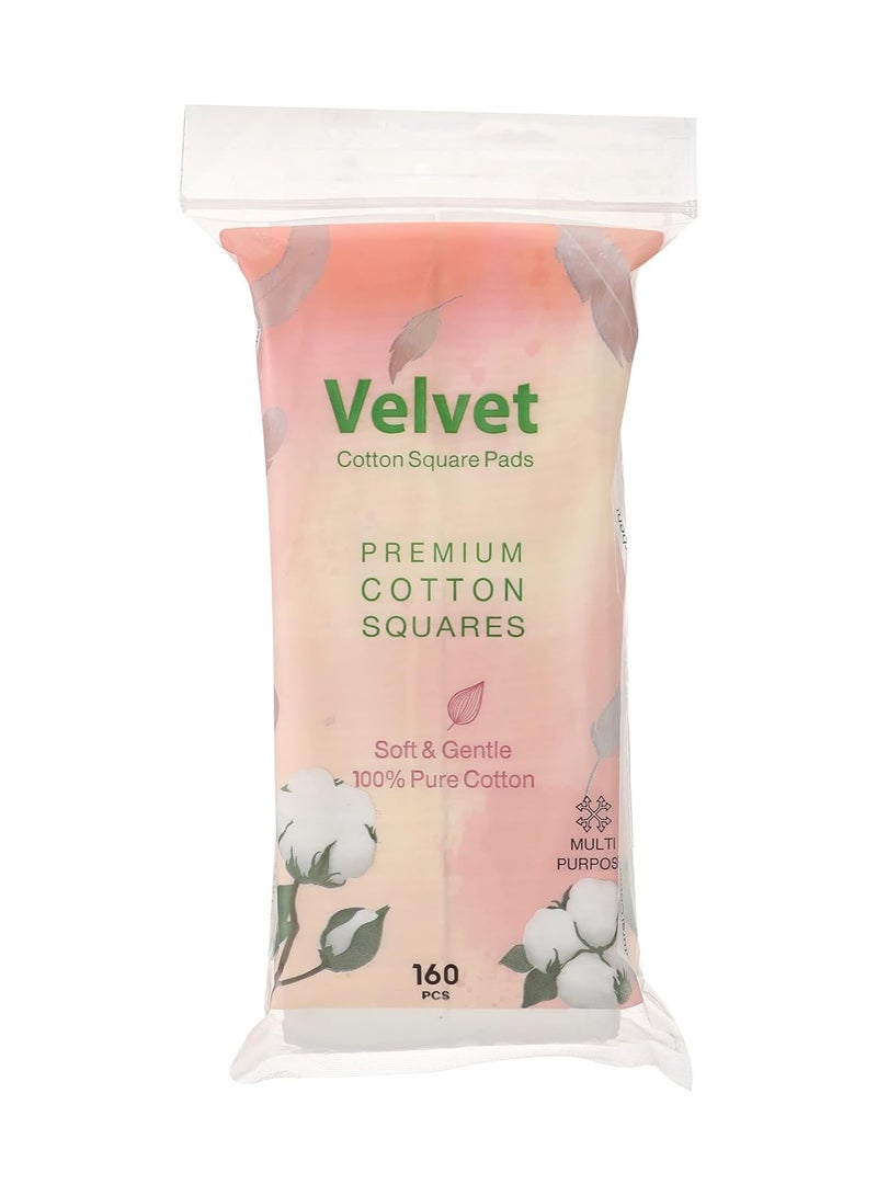 فلفيت وسادات قطنية مربعة متعددة الأغراض عبوة من 160 قطعة