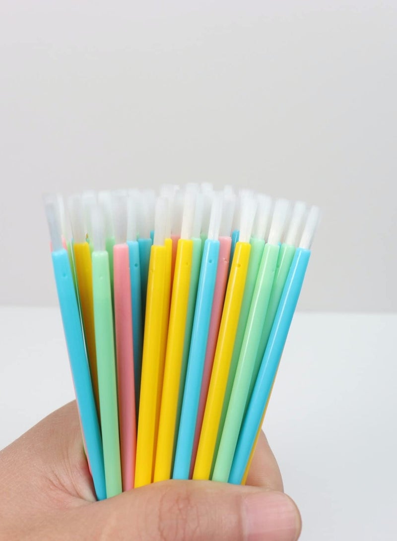 Lip Brushes, 100 Pcs Disposable Makeup Brush Lipstick Gloss Applicators with Soft Head Cosmetic Wands Mini Paint Brushes - Image 5