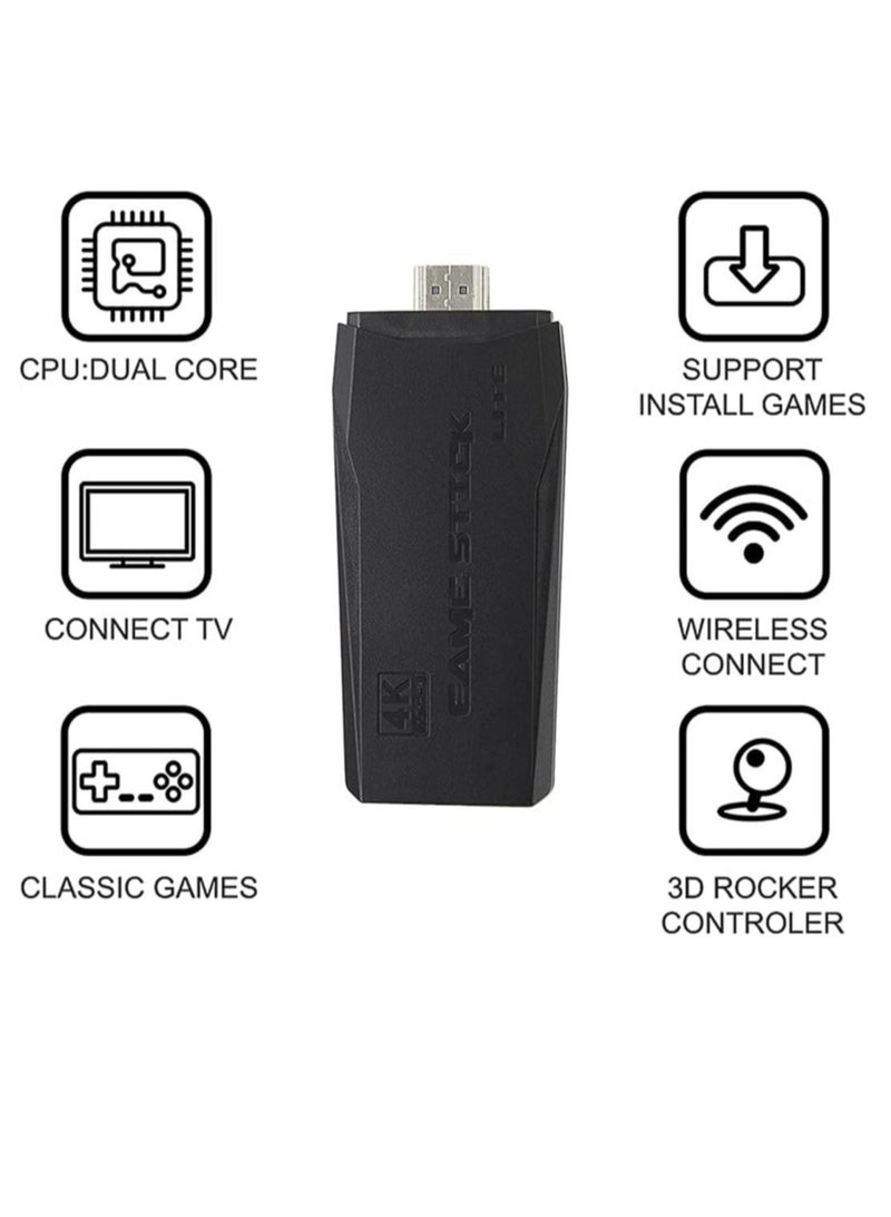 Retro 4K Game Console with Dual Wireless Controllers – 3,500 Built-in Games, 9 Emulators, HDMI Output  - Image 4