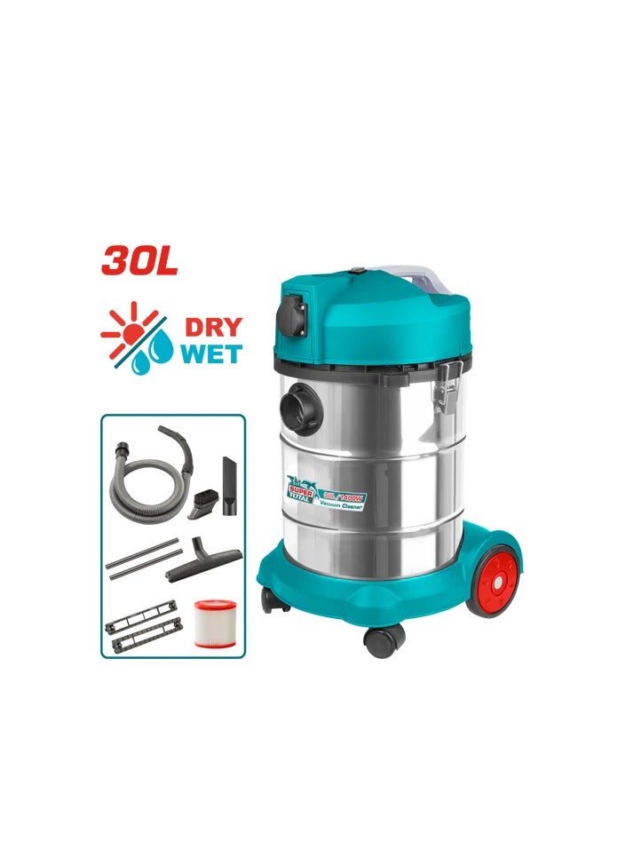 TOTAL Vacuum cleaner, 1 motor, 1400 watts, 30 liters - TVC14301 - Total