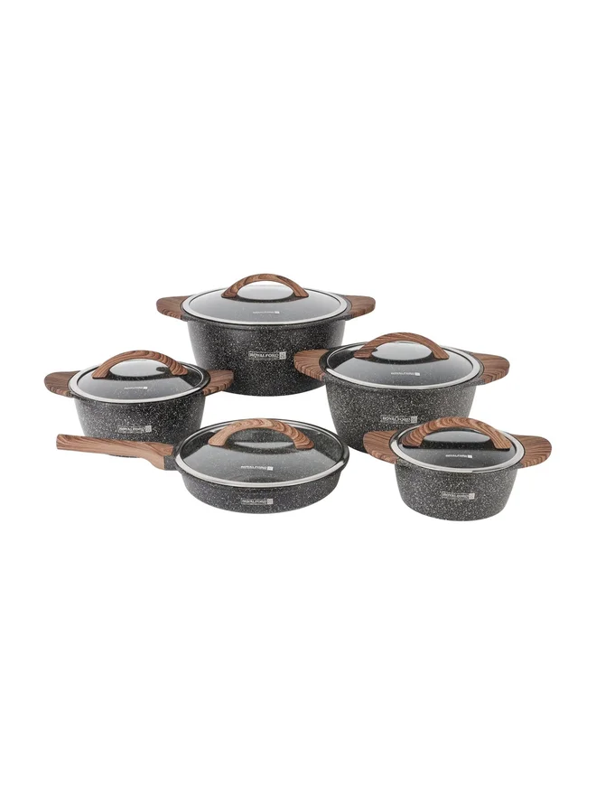 Royalford Granoware 10-Pieces Cookware Set, RF11738