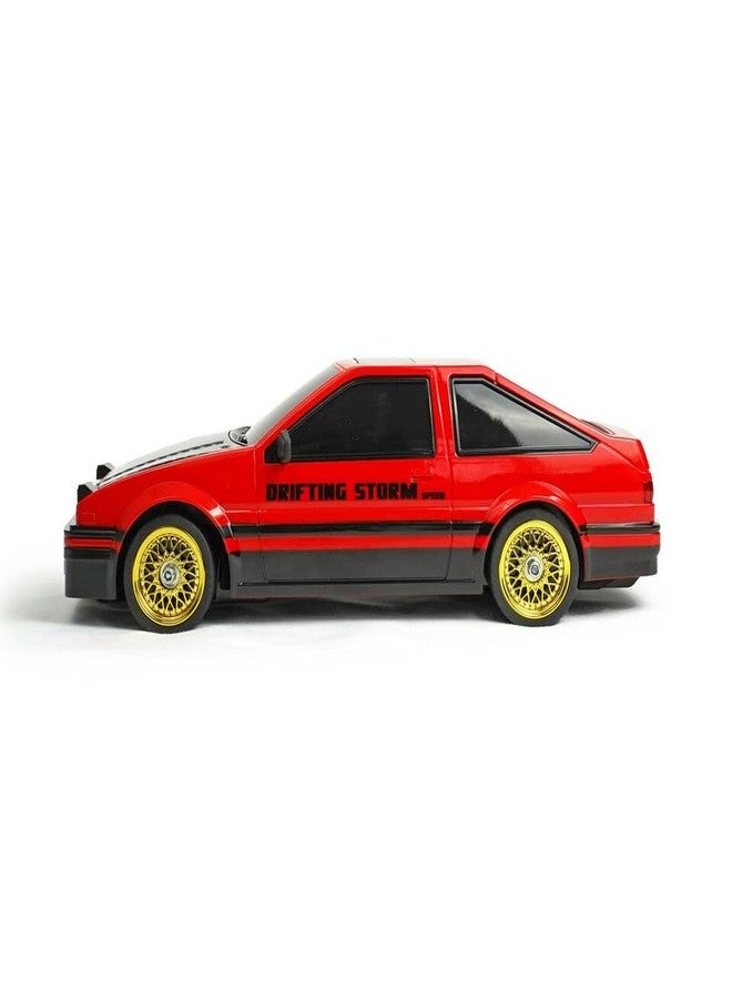KERBRO RC Drift Car, 1:16 Scale Remote Control Car, 4WD RC Car with LED Lights and Drifting Tires for Kids and Adults (Red) - Image 1