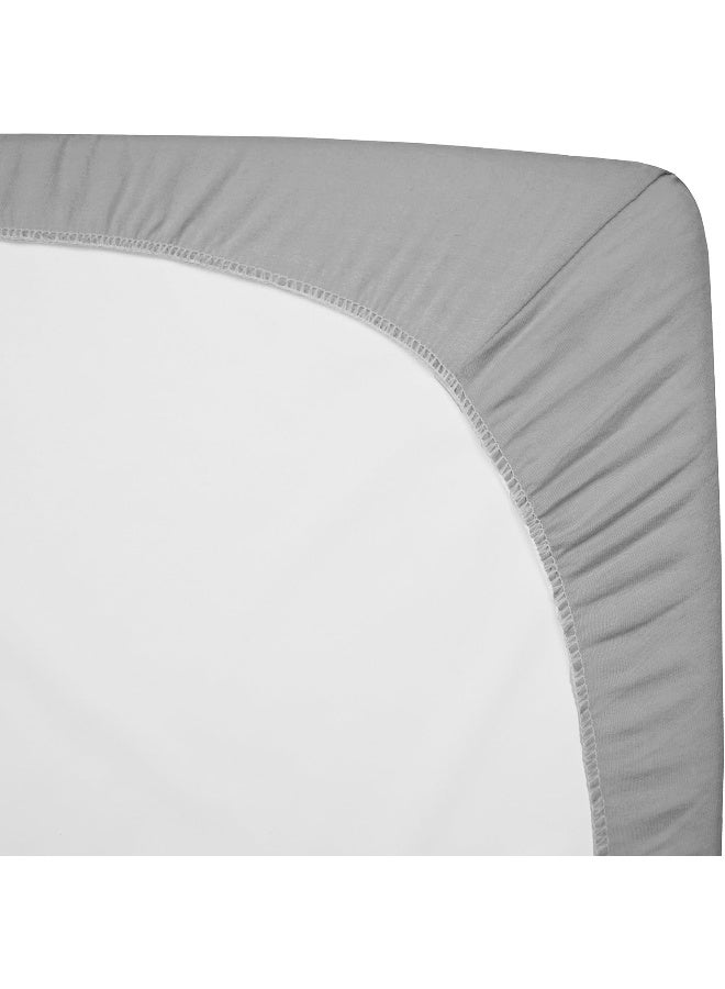 American Baby Company American Baby Company 2 Pack Printed 100% Natural Cotton Jersey Knit Fitted Pack N Play Playard Sheet, Gray Star and  - Image 5