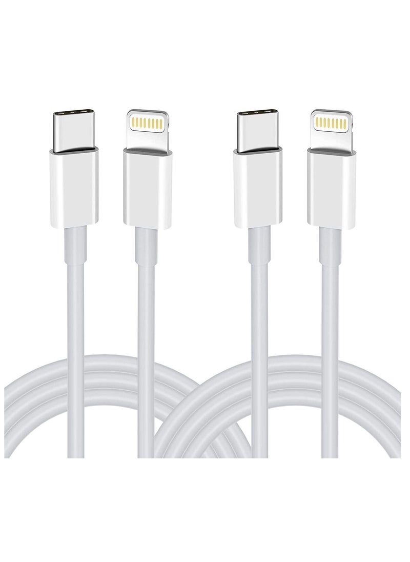 كابل USB C إلى Lightning 2PACK 3M كابل شاحن سريع، كابل شاحن متوافق مع آيفون 14/13/12/11 برو ماكس/XS ماكس/XR/XS/X/8/7/بلس - Image 1