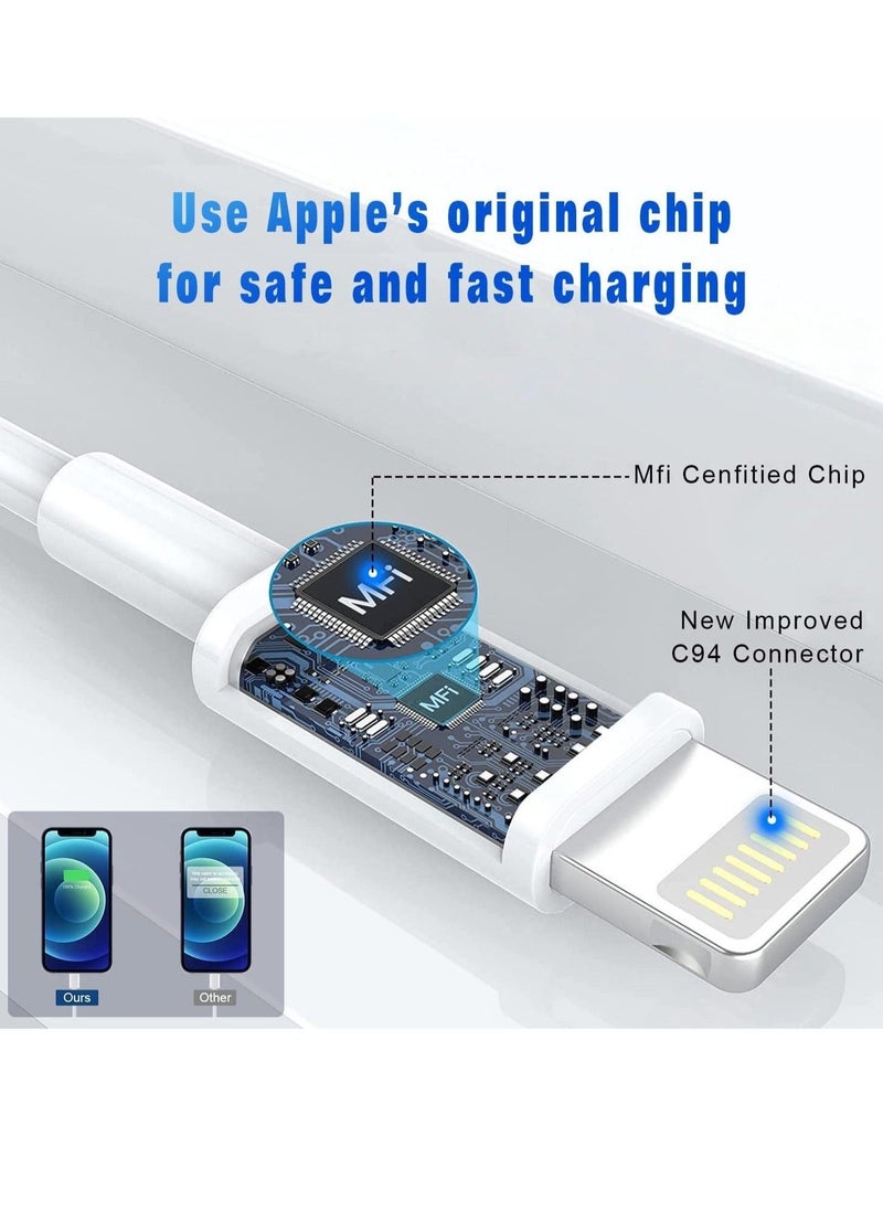 كابل USB C إلى Lightning 2PACK 3M كابل شاحن سريع، كابل شاحن متوافق مع آيفون 14/13/12/11 برو ماكس/XS ماكس/XR/XS/X/8/7/بلس - Image 2