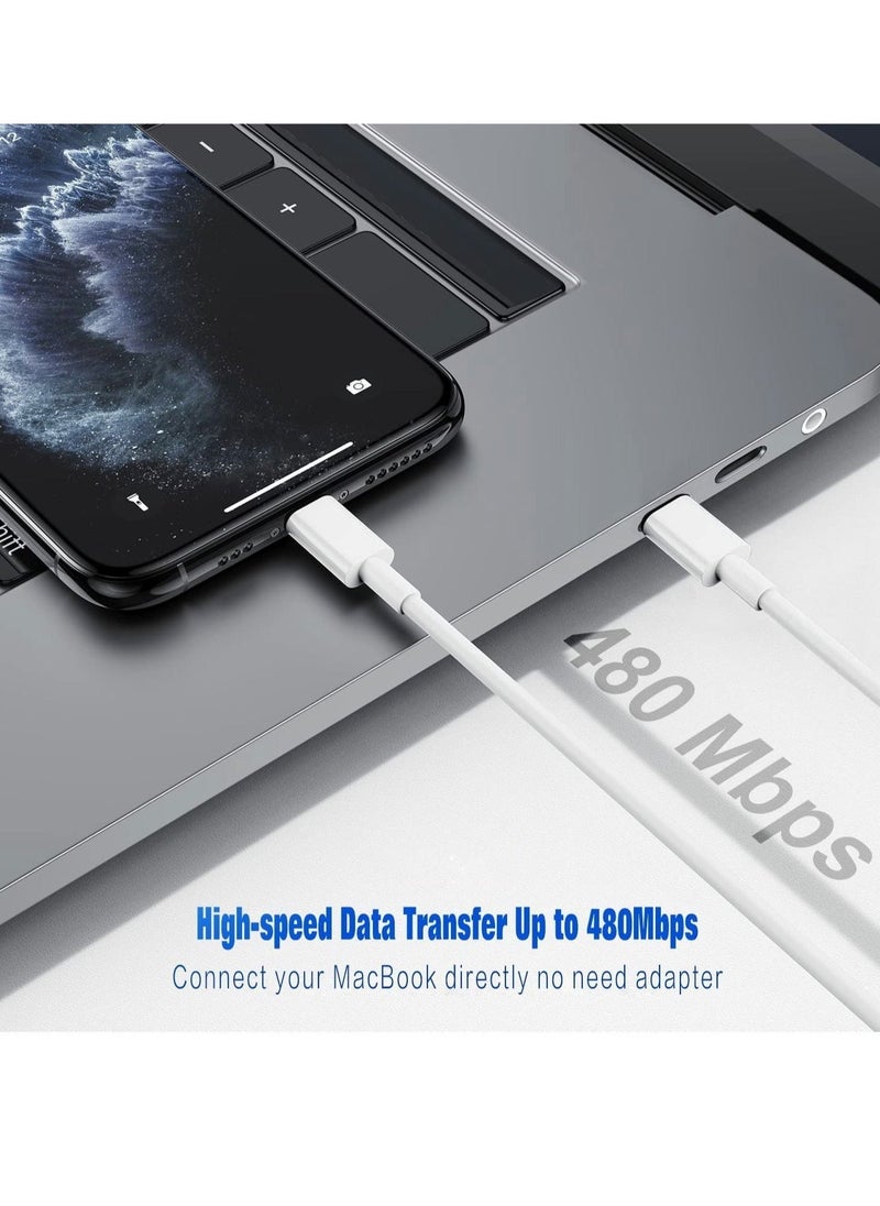 كابل USB C إلى Lightning 2PACK 3M كابل شاحن سريع، كابل شاحن متوافق مع آيفون 14/13/12/11 برو ماكس/XS ماكس/XR/XS/X/8/7/بلس - Image 5