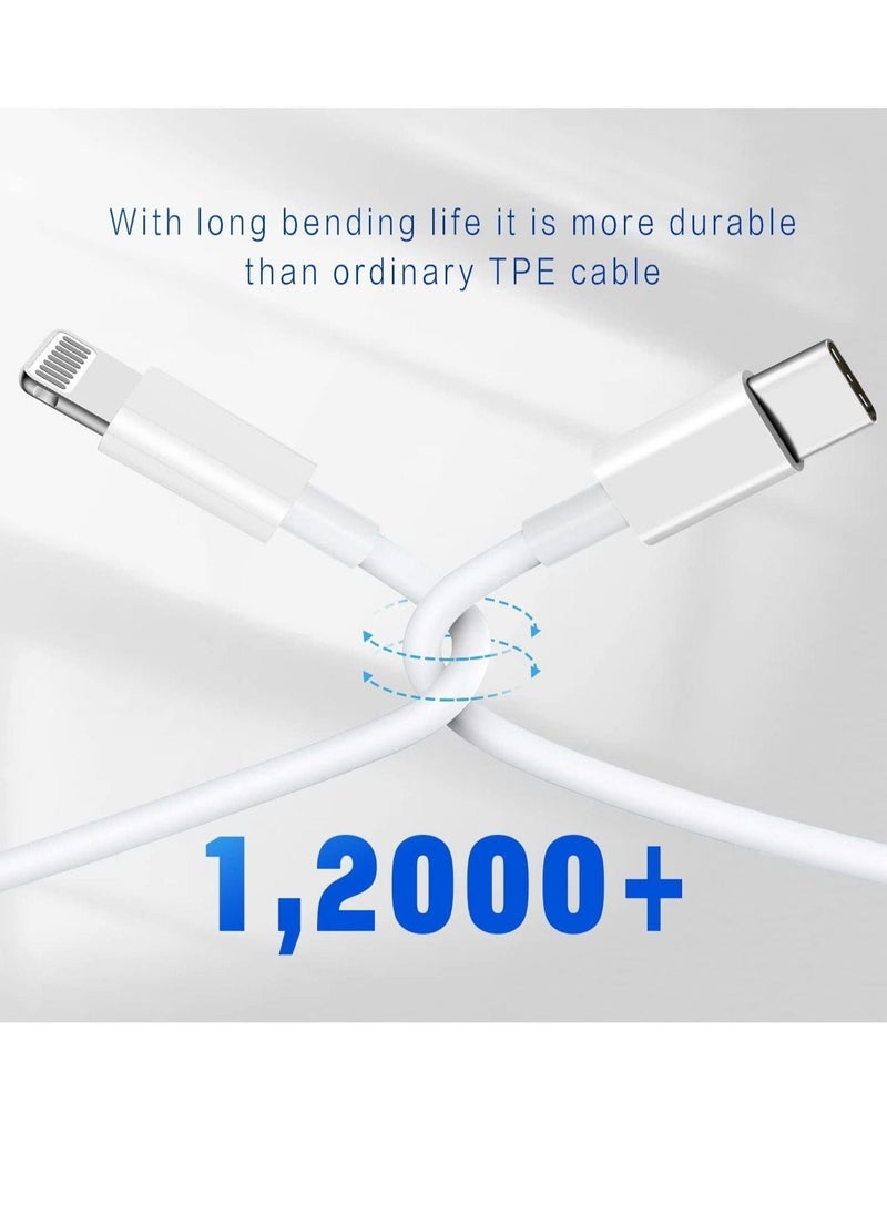 كابل USB C إلى Lightning 2PACK 3M كابل شاحن سريع، كابل شاحن متوافق مع آيفون 14/13/12/11 برو ماكس/XS ماكس/XR/XS/X/8/7/بلس - Image 4