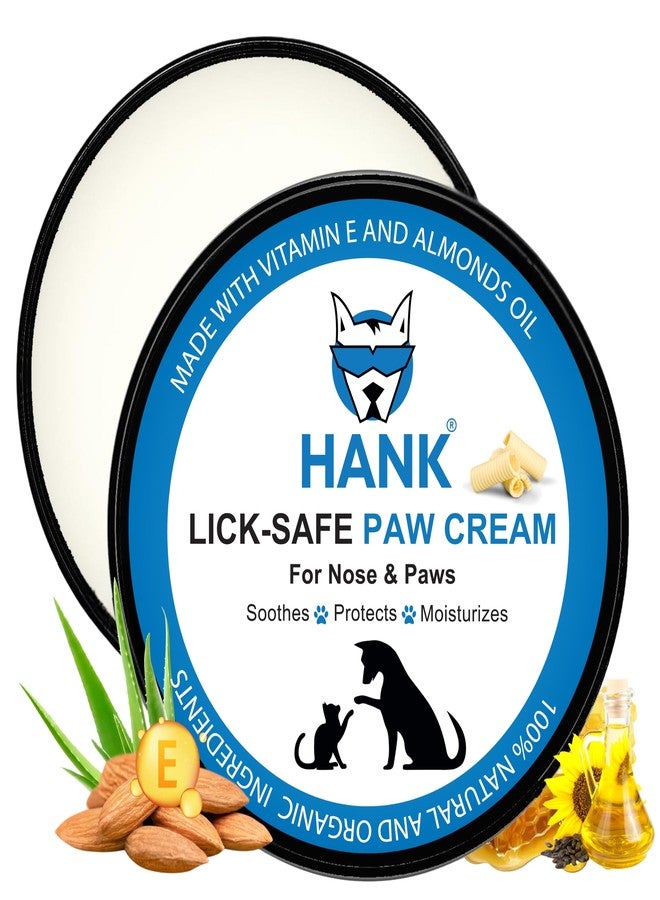 HANK Paw Cream for Dogs & Cats - Lick-Safe Dog Paw Protector Formula with Shea Butter & Vitamin E - Natural Paw Butter Moisturizer & Soother for Dry, Cracked Pads, Snout & Elbow - 50g - Image 1