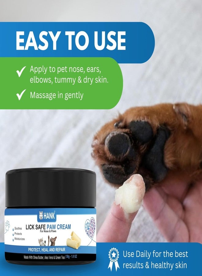 HANK Paw Cream for Dogs & Cats - Lick-Safe Dog Paw Protector Formula with Shea Butter & Vitamin E - Natural Paw Butter Moisturizer & Soother for Dry, Cracked Pads, Snout & Elbow - 50g - Image 5
