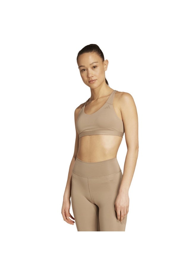 Adidas Adidas All Me Ess Ms Brown Workout Bra - Medium Support Bra For Women - Image 3
