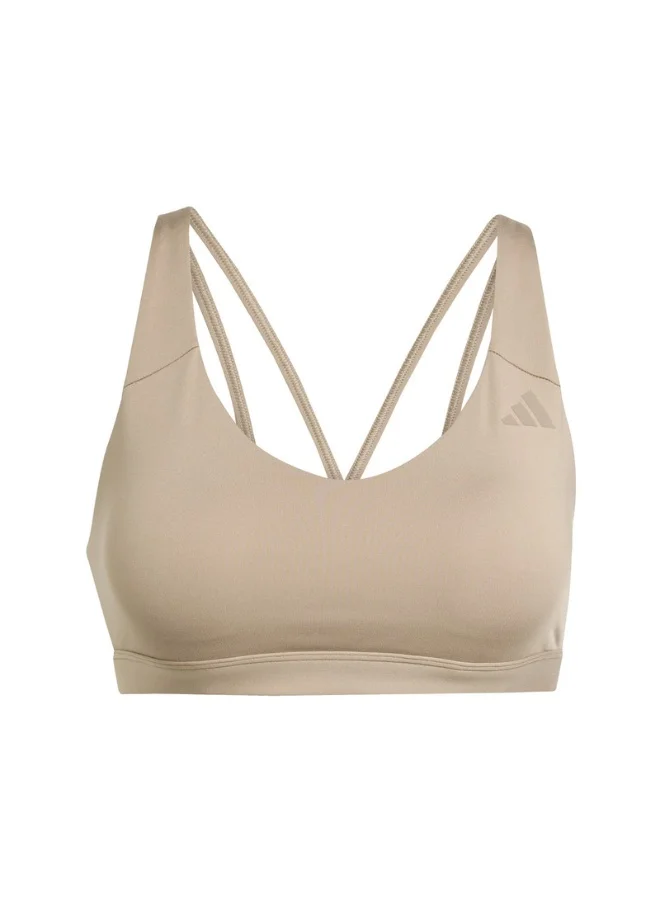 Adidas Adidas All Me Ess Ms Brown Workout Bra - Medium Support Bra For Women