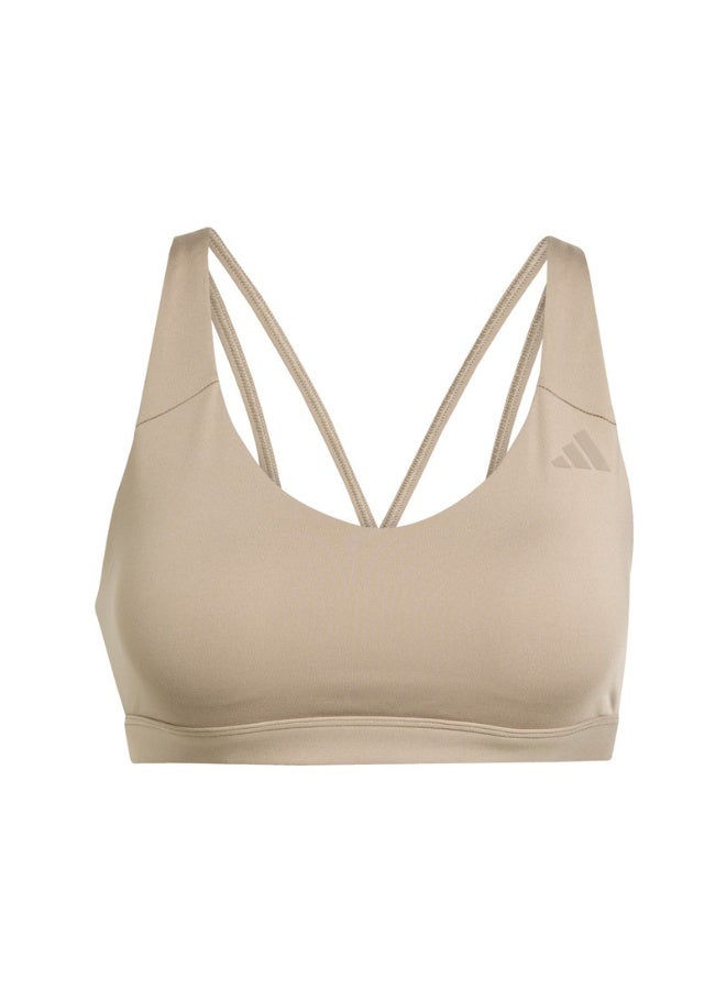 Adidas Adidas All Me Ess Ms Brown Workout Bra - Medium Support Bra For Women - Image 1