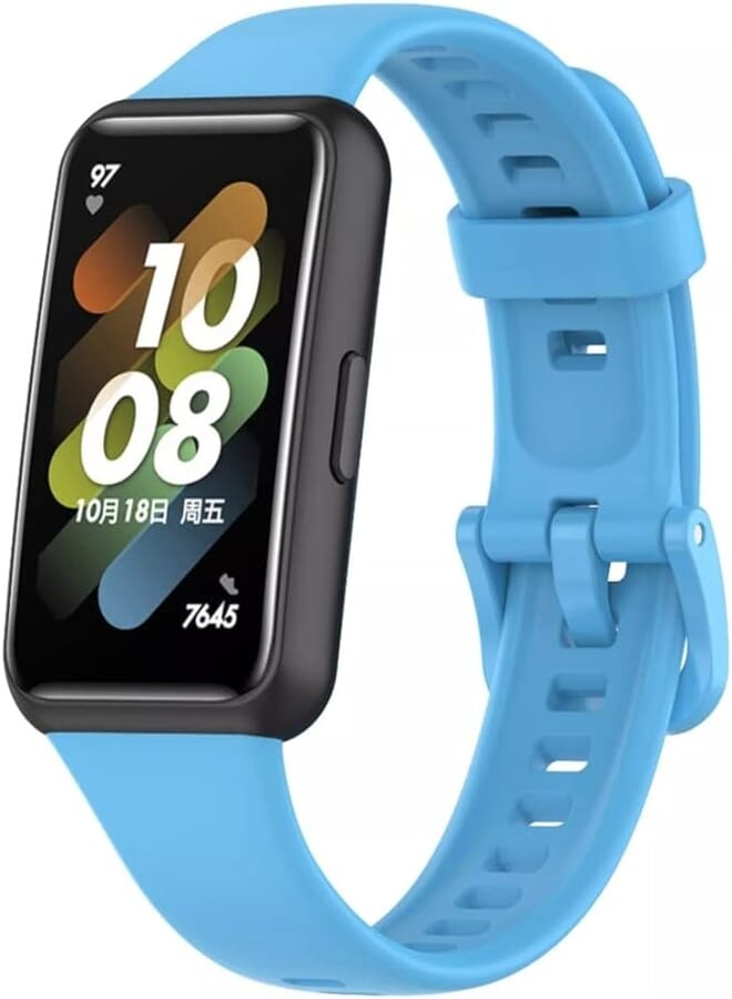 Dado Silicone Replacement band Compatible with Huawei Band 7 Watch, Solid color watch strap