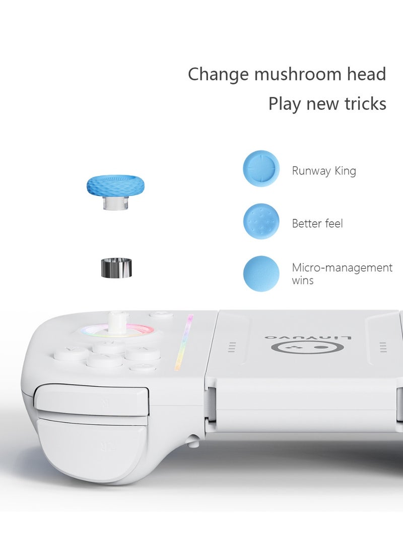 general Classic Joycon LinYuvo KS52 Bluetooth Game Controller for Switch, Switch Lite, Switch OLED with Color RGB Light, Super Smart Joystick, 1000mAh Battery, Six-Axis Gyroscope, Turbo Function, Adjustment Dual Vibration, Custom Back Key Macro Programming, ABXY Mechanical Buttons, Multi-Level Cross Key - Image 5