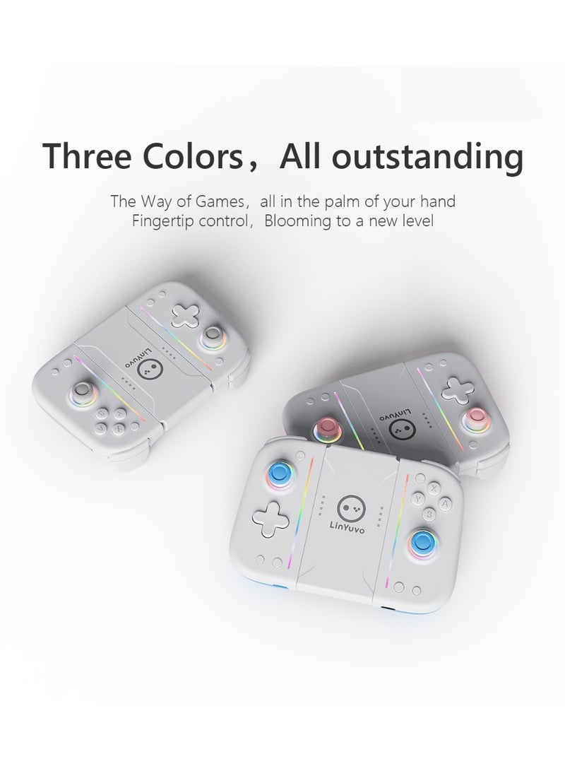 general Classic Joycon LinYuvo KS52 Bluetooth Game Controller for Switch, Switch Lite, Switch OLED with Color RGB Light, Super Smart Joystick, 1000mAh Battery, Six-Axis Gyroscope, Turbo Function, Adjustment Dual Vibration, Custom Back Key Macro Programming, ABXY Mechanical Buttons, Multi-Level Cross Key - Image 2