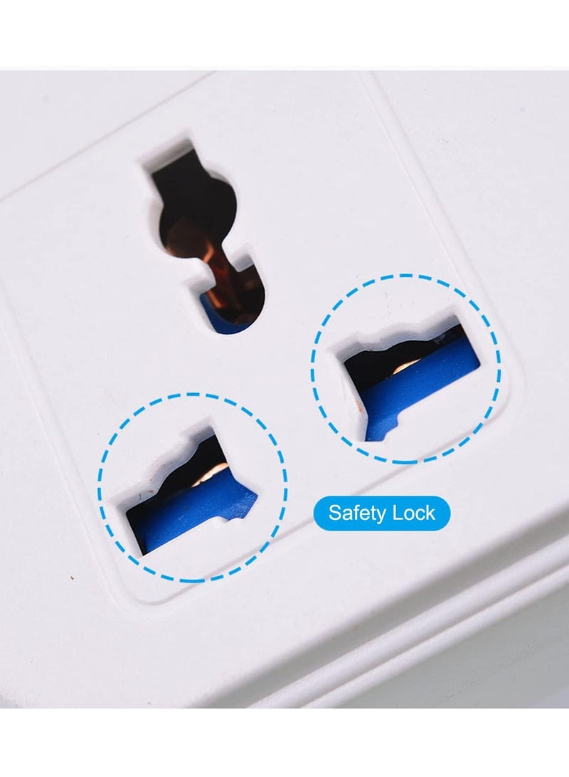 TYCOM Power Strip Surge Protector with USB Extension Cord Flat Plug with Widely 2 AC Outlet and 3 USB Small Desktop Station with 6 feet Power Cord Compact Socket - Image 4
