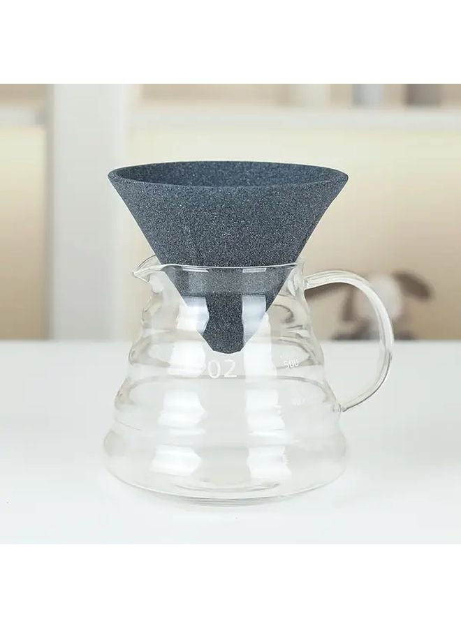 كوب فلتر سيراميك على شكل V، قدر سحابي كبير، قهوة مسامية صغيرة قابلة لإعادة الاستخدام، إسبرسو، شاي - Image 1