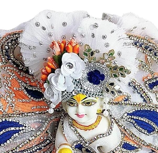 Partish Laddu Gopal Heavy Janamashtmi Dress l Ladoo Gopal Dress l Kanha Ji Poshak Size 1 2 4 5 6 - Image 4