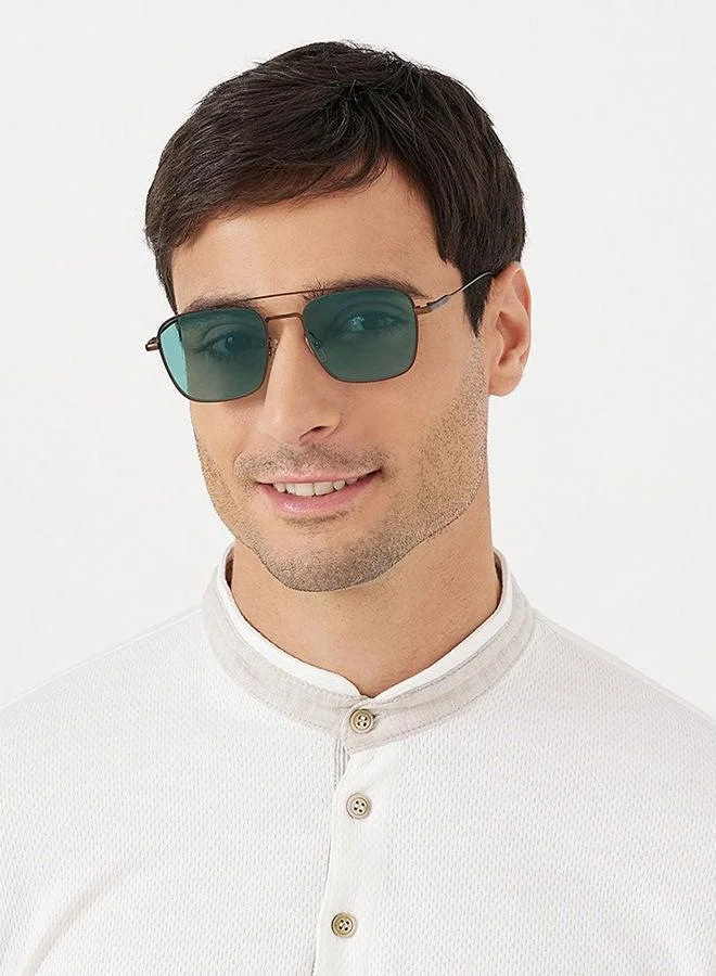 30Sundays 30Sundays VALIANT,Men Sunglasses, Aviator Sunglasses, UV Protection: UV400 (Brown,Green)