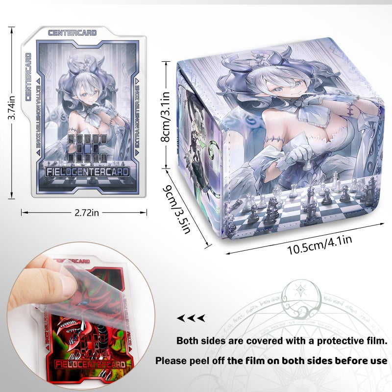sabermaster Card Deck Box Fits for YGO MTG,100+ Card Storage Box Trading Games PU Leather Storage Premium Deck Case (Labrynth) - Image 2
