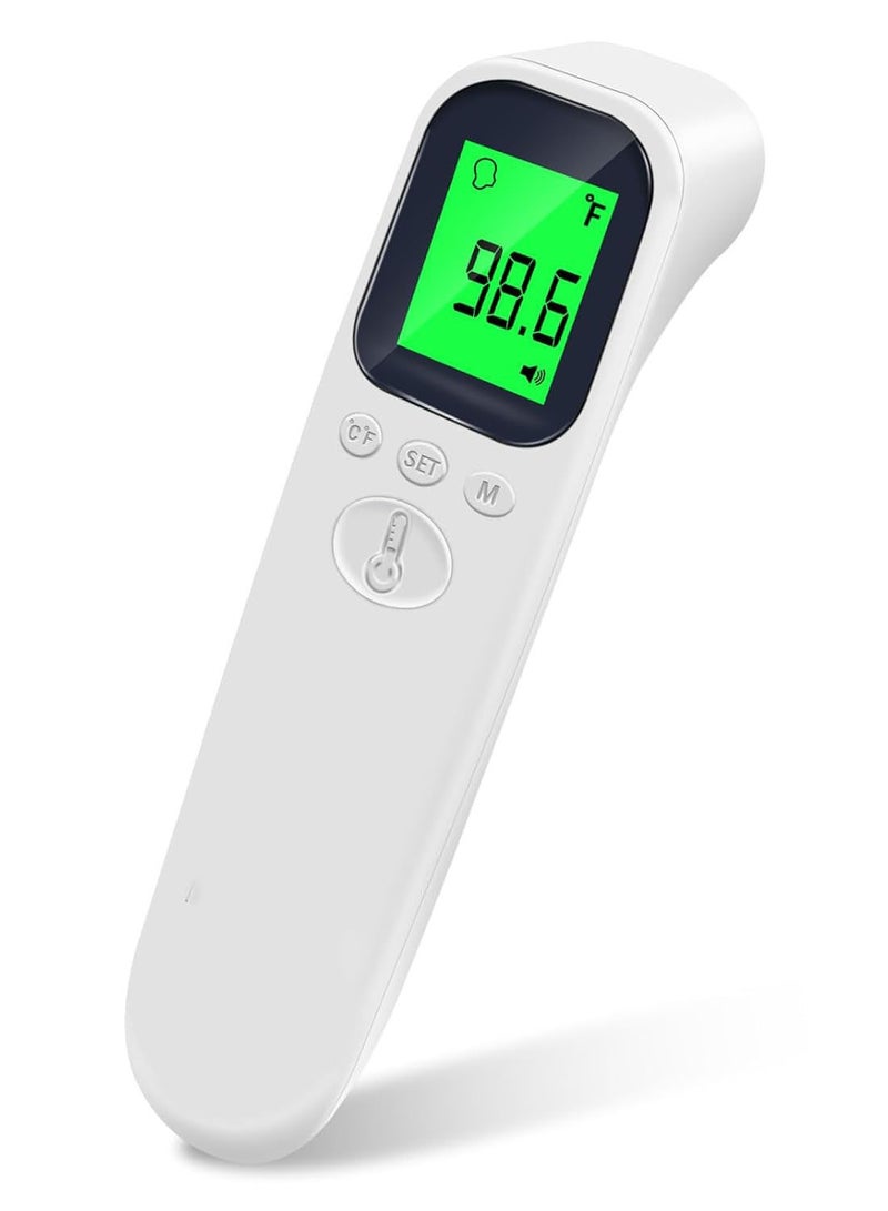 مقياس حرارة بدون تلامس - مقياس حرارة رقمي للجبين للرضع والأطفال والبالغين، مع إنذار تسخين بثلاثة ألوان، ووضع 2 في 1 للجبين والأشياء - Image 1