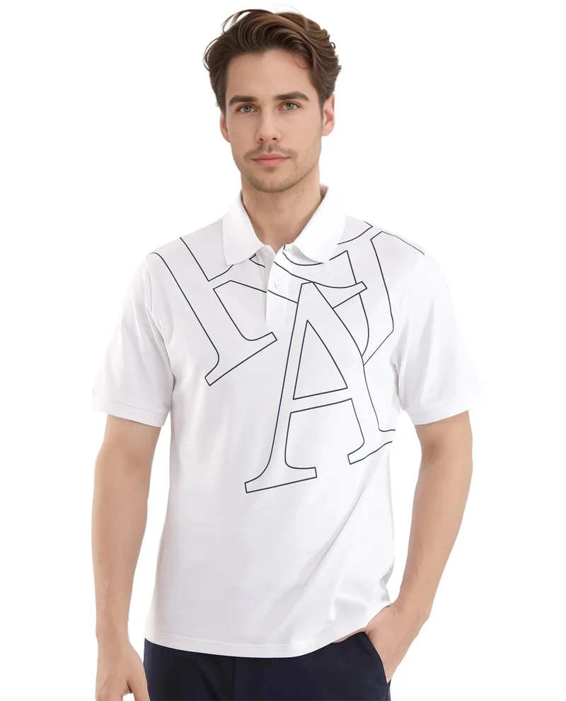 Rare Rabbit Men's Graphic Print Button Closure Polo