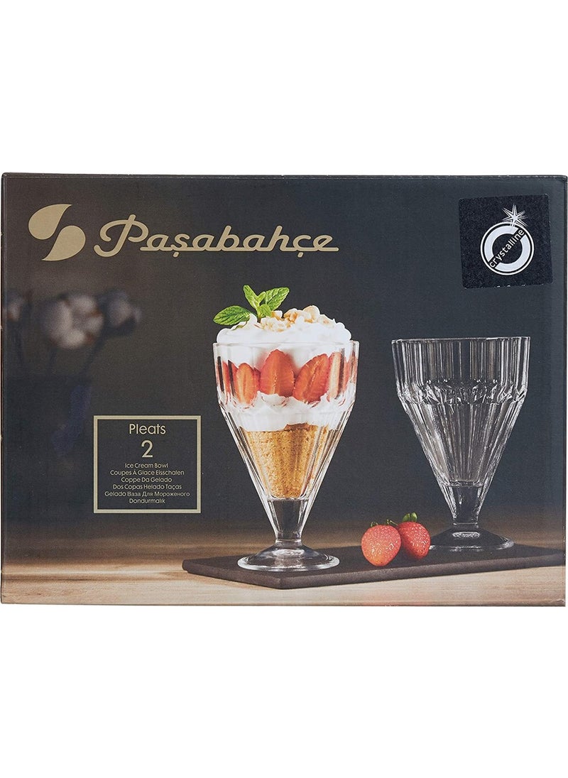 Paşabahçe Glass Ice Cream Holder, 2 Pieces 68136  - Image 1