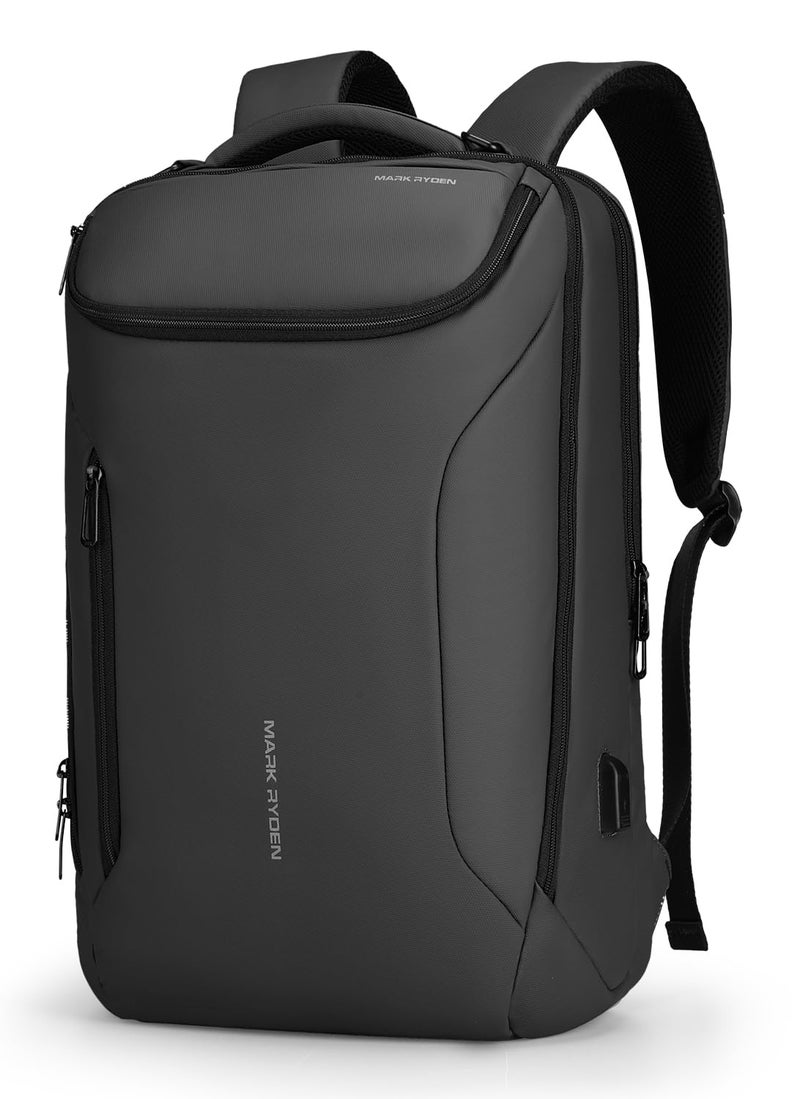 Muzee Backpack for Men Waterproof and Travel Laptop Backpack with USB Charging, Fits 17 Inch Laptop and Tech Gear - Image 1