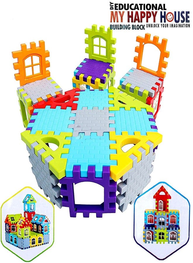 HS ENTERPRISE™ Multi Coloured Home Building Blocks Puzzle Set | Educational Play and Learning Building Block Puzzle Set for Baby and Toddlers | 72 Pcs Blocks Set Educational Toy for Kids - Image 3