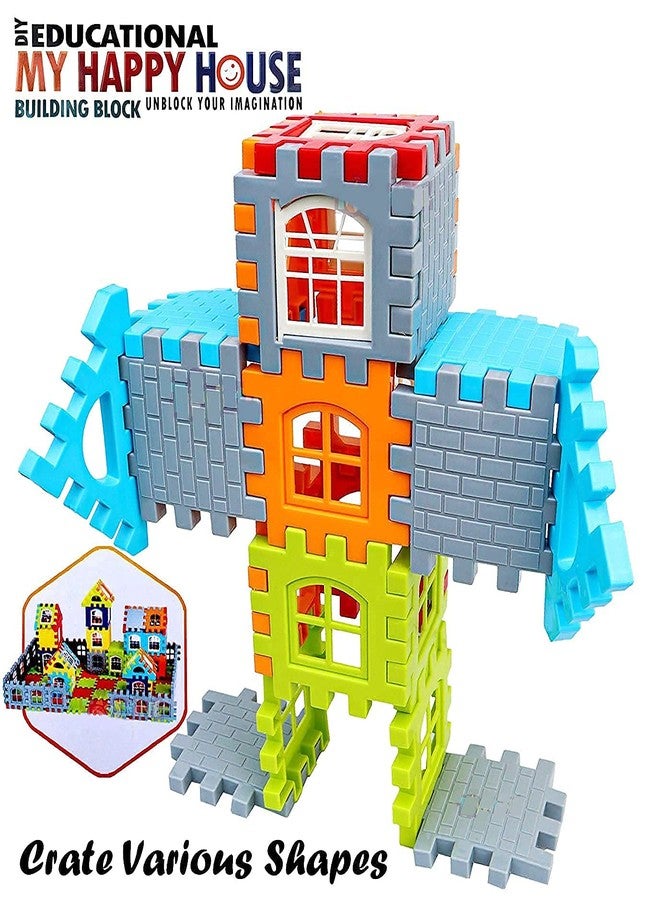 HS ENTERPRISE™ Multi Coloured Home Building Blocks Puzzle Set | Educational Play and Learning Building Block Puzzle Set for Baby and Toddlers | 72 Pcs Blocks Set Educational Toy for Kids - Image 4
