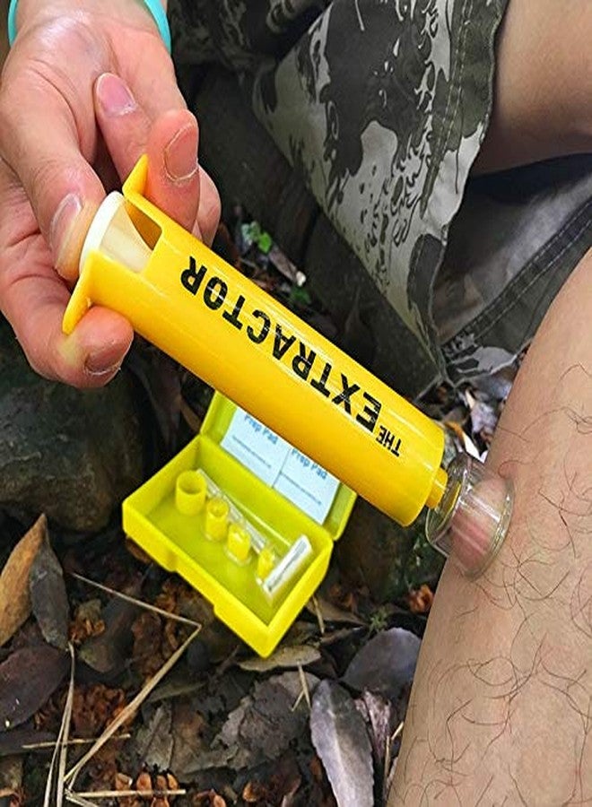 Finever Insect Bug Bee Sting Snake Bite Venom Extractor Suction Kit Tool Pump First Aid Safety Fast Emergency for Hiking Backpacking Camping Yellow Color - Image 2
