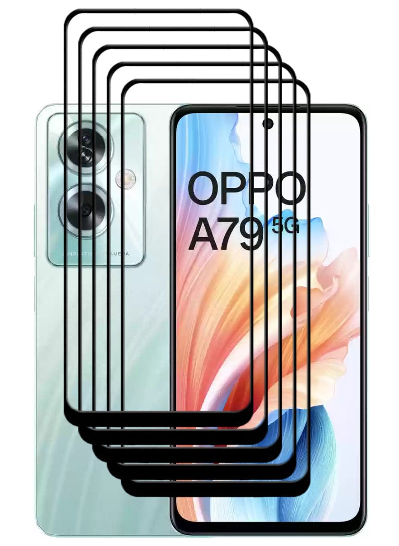 ACLIX 5 Pieces Antistatic ESD Dustproof Premium Quality High Definition Tempered Glass Screen Protector Designed For Oppo A79 - Image 1