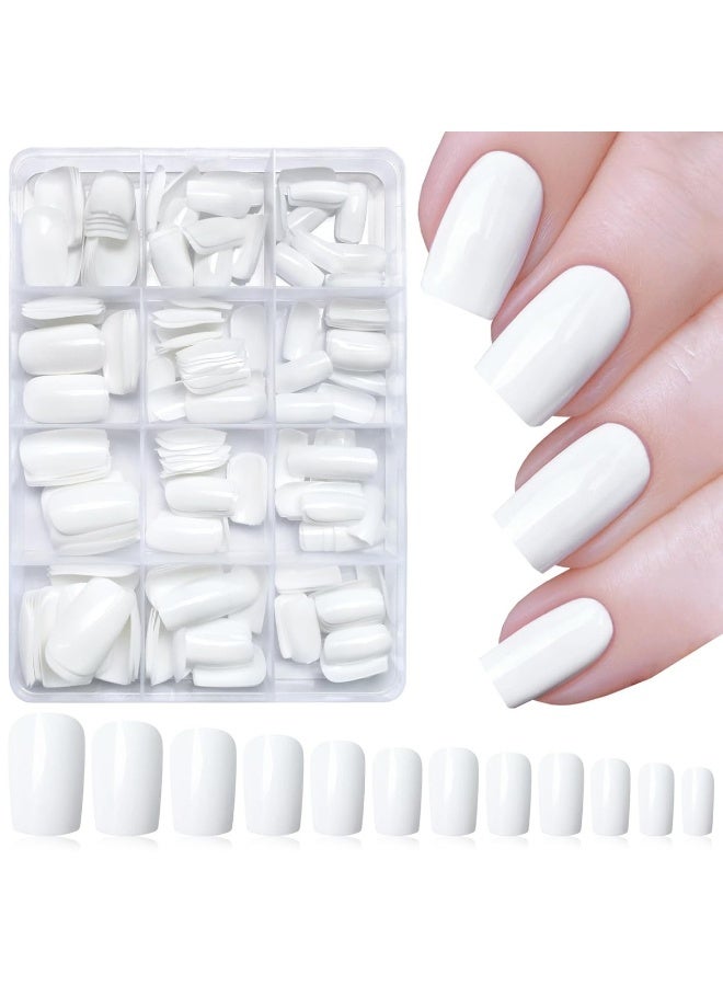maya accessories Acrylic French False nail Tips (white) 500 PCS flase nails for women and girl - Image 4