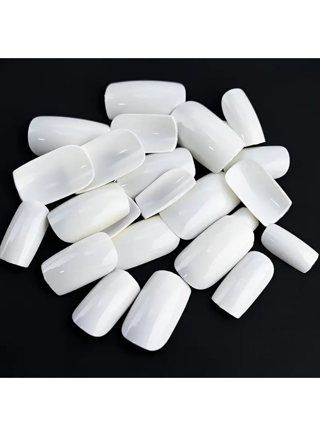 maya accessories Acrylic French False nail Tips (white) 500 PCS flase nails for women and girl - Image 3